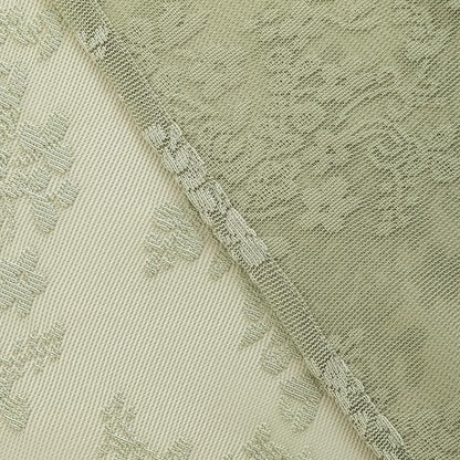 Sage Green Lace Shower Curtain 36x72, Boho for Narrow Stalls and RVs | Attached Valance, Scalloped Floral Lace, Let in Soft Light for Boho Cottagecore Spring and Summer Small Bathrooms