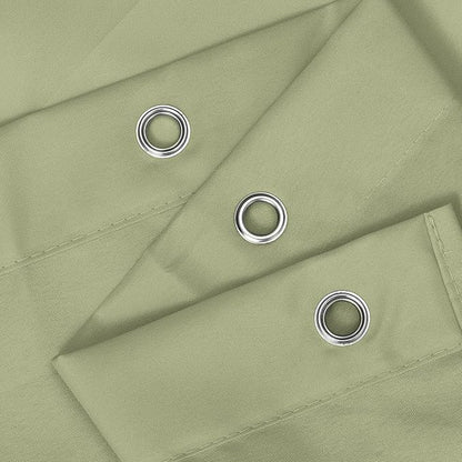 N&Y HOME Fabric Shower Curtain or Liner with Magnets Sage Green - Hotel Quality, Machine Washable, Water Repellent - Sage, 72x72