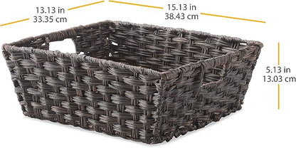Whitmor Split Rattique Shelf Tote Driftwood
