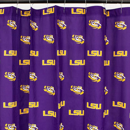 Everything Comfy LSU Tigers Bright and Colorful Shower Curtain Cover 70" x 72"