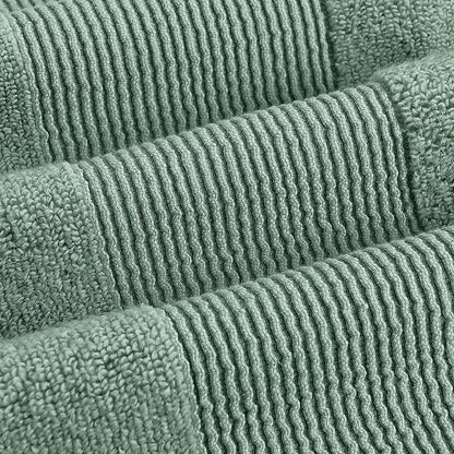 Modern Threads Air Cloud 6-Piece Towel Set - 100% Zero-Twist Cotton, 500 GSM, Quick Dry & Plush, Eucalyptus