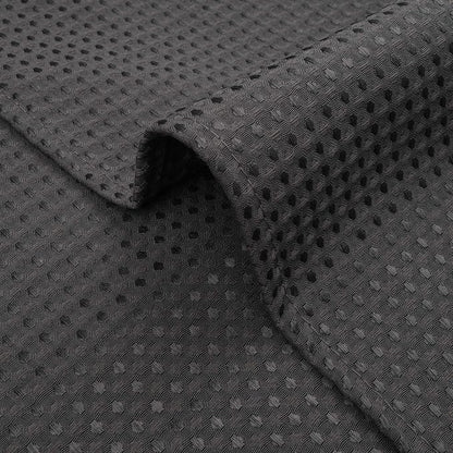 River Dream Waffle No Hook Shower Curtain with Liner,Graphite Grey,54x80 | Dotted Waffle,Snap-in Liner,Heavy Duty,Quick Dry,Mesh Top Window,With Bottom Magnets,Hotel-Grade,Washable,Stall Long Size