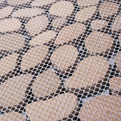Black Tile Backsplash Pebble Tile Metal Mosaic Tiles for Kitchen Backsplash Bathroom Shower Floor【5 Sheets】