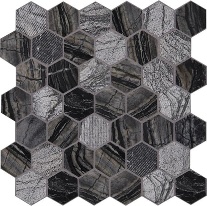 MSI Henley Hexagon Natural Marble Tile for Kitchen Backsplash, Wall Tile for Bathroom, Accent Wall Tile, and Shower Wall Tile, 11.81 in.