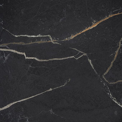 Daltile Perpetuo 24" X 24" Porcelain Marble Look Floor Tile in Polished Infinite Black (4 pieces per carton) (15.20 sqft per carton)