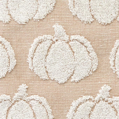 SKL Home Fall/Thanksgiving Pumpkin Hand Towel Set-2pc, Jacquard, Tan | 100% Cotton. Plush, absorbent & reversible. Great for use in the bathroom, kitchen, or bar. Also fun for Halloween & gifting.