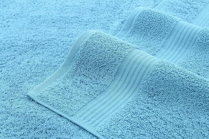 American Veteran Towel, 100% Cotton Turkish 6 Piece Towel Set Luxury Towels Set of 6 for Bathroom Essentials, 2 Bath Towels 2 Hand Towels 2 Washcloths, Sky Blue