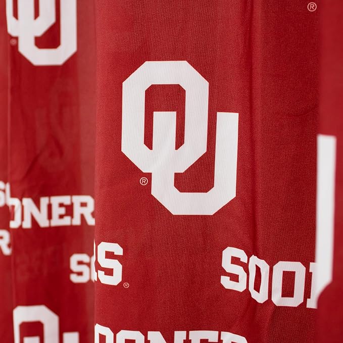 Everything Comfy Oklahoma Sooners Bright and Colorful Shower Curtain Cover 70" x 72"
