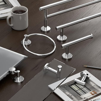Gatco 4242 Latitude II Towel Ring | Modern Hand Towel Holder for Bathroom | Stylish Decorative Hardware, Heavy Duty Metal, EZ Ancor Mounting | Chrome