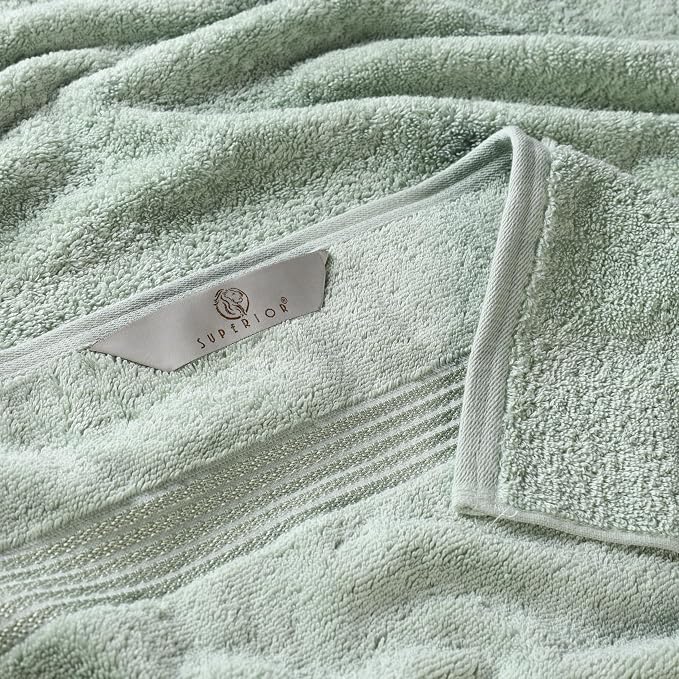 Superior Egyptian Cotton 8-Piece Hand Towel Set, Towel Basics For Quick Dry, Absorbent Small Towels, Facial, Spa, Kitchen, Bathroom Essentials, Apartment, Guest Bath, Soft, Washcloth, Sage