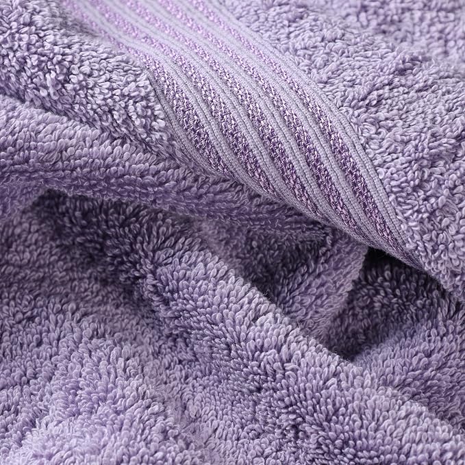Superior Egyptian Cotton 9-Piece Towel Set, Assorted Towels for Home Bathroom, Guest Bath Decor Essentials, Includes 3 Bath, 3 Hand, 3 Face Towels/Washcloths, Quick Dry, Absorbent - Royal Purple