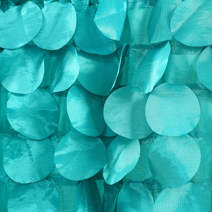 Lush Decor Gigi Valance Curtain Single 70" W x 14" L Blue - Blue Valances for Windows - Vintage Kitchen Curtains - Glam Decor - Bathroom Valance