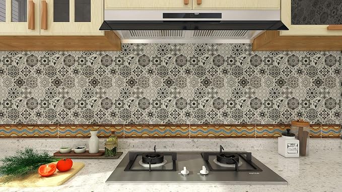 Peel and Stick Backsplash Tiles for Kitchen, Talavera Mexican Tiles (10 Sheets)