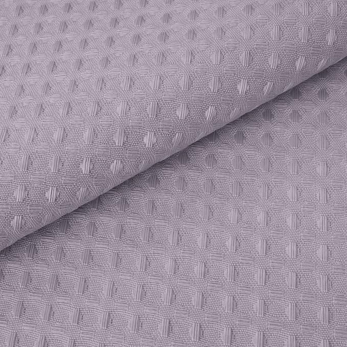 RiverDream Heavyweight Waffle No Hook Shower Curtain with Liner,Lilac,71x74 | Dotted Waffle,Snap-in Liner,Heavy Duty,Quick Dry,Mesh Top Window,With Bottom Magnets,Hotel-Grade,Washable,Standard Size