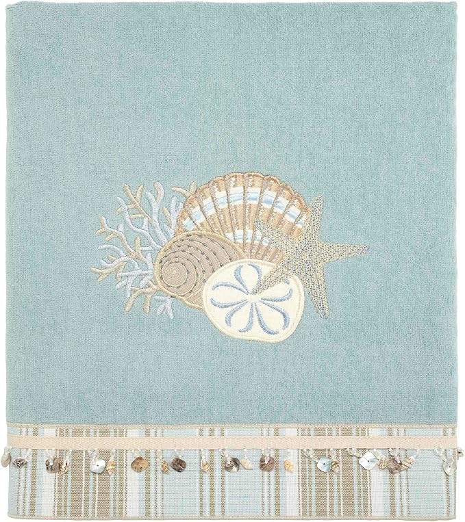 Avanti Linens - Bath Towel, Soft & Absorbent Cotton Towel (By the Sea Collection, Mineral)