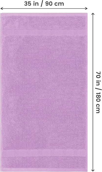 Utopia Towels Luxurious Jumbo Bath Sheet 2 Piece, 600 GSM, 35 by 70 Inches, 100% Ring Spun Cotton, Highly Absorbent and Quick Dry Extra Large Bath Towel, Super Soft Towel, Lavender