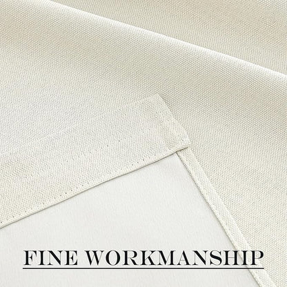 NICETOWN Farmhouse Door Curtain - Window Treatments Panels Thermal Insulated Energy Efficient Rod Pocket Faux Linen Curtains for Glass French Patio Door with Tieback, 30 x 72 inches, Natural, 1 Piece