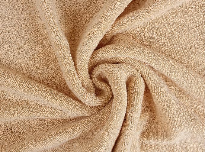Towel and Linen Mart 4 Pieces Bath Towel Sets - Beige - Soft Feel Luxurious,Quick Dry, Extra Absorbent, 100% Ring Spun Cotton 600 GSM (27 x 54)
