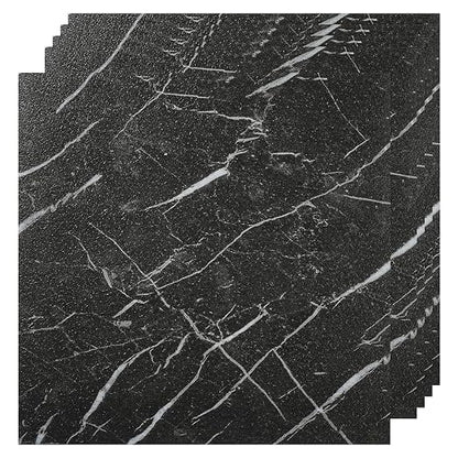 VallisCo 30-Piece Peel and Stick Floor Tiles, 12x12 Covers 30 Sq. Ft. Waterproof Vinyl Flooring, Renter-Friendly Self-Adhesive Floor Stickers for Kitchen, Bathroom, RV, Basement & Home DIY Black