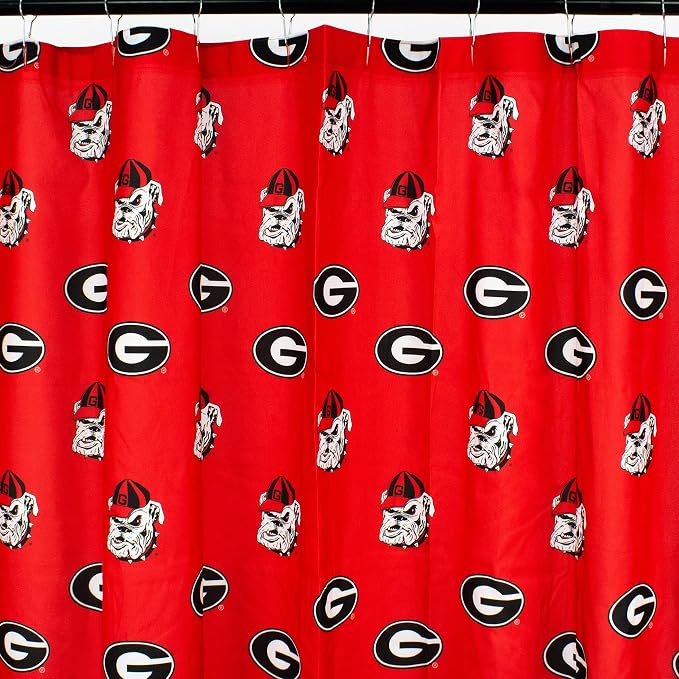 Everything Comfy Georgia Bulldogs Bright and Colorful Shower Curtain Cover 70" x 72"