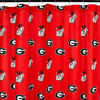 Everything Comfy Georgia Bulldogs Bright and Colorful Shower Curtain Cover 70" x 72"