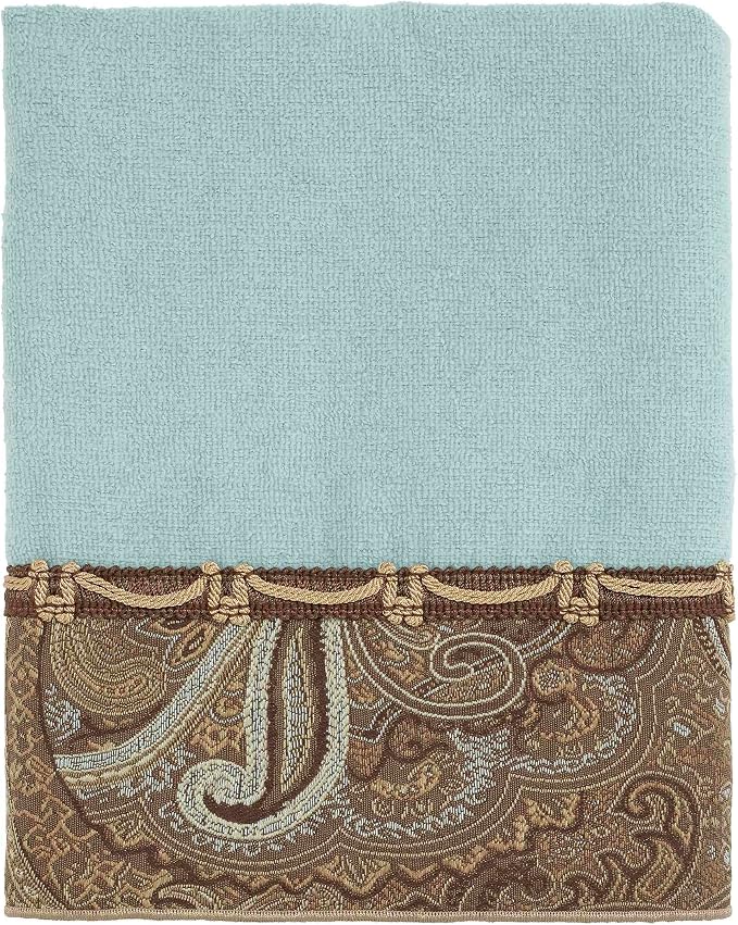 Avanti Linens - 3pc Towel Set, Soft & Absorbent Cotton Towels (Bradford Collection, Mineral)