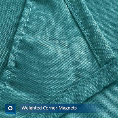 Barossa Design Soft Microfiber Fabric Shower Liner or Curtain, Hotel Quality, Machine Washable, Water Repellent, Turquoise, 70 x 72 inches