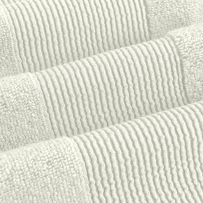 Modern Threads - Air Cloud 2-Pack 100% Zero-Twist Cotton Bath Sheet Set - Super Absorbent & Quick Dry - 500 GSM - Soft & Plush, Ivory
