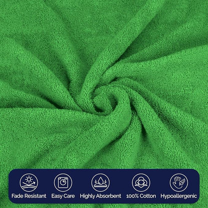 Elegant Comfort Premium Turkish Cotton 1 Piece Jumbo Bath Towel - 35 x 70 inch, Luxurious Hotel Spa Quality 100% Turkish Cotton Large Bath Towel - Highly Absorbent - Soft Bathroom Towel, Emerald Green