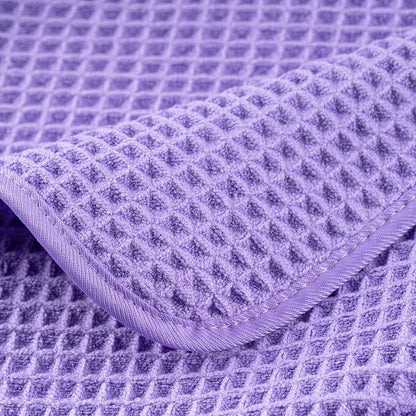 POLYTE 430 GSM Poly Blend Microfiber Quick Dry Waffle Bath Towel, 30x60 in | 4 Pack, Oversize, Lint Free, Body Towel