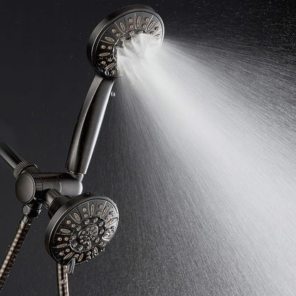 AquaDance Oil Rubbed Bronze Premium High Pressure 48 3-Way Combo for The Best of Both Worlds – Enjoy Luxurious Rain Head and 6-Setting Hand Held Shower Separately or Together | Enjoy Two 6-Setting Rain & Hand Showerheads Separately or Together for the ...
