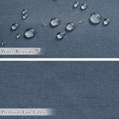 KGORGE Linen Fabric Shower Curtain Sets for Bathroom-Button Hole Waterproof Lightweight Washable Privacy Shower Curtains for Bathtub with 12 Metal Hooks, W72 x L84 inches, Navy Blue, 1 Panel