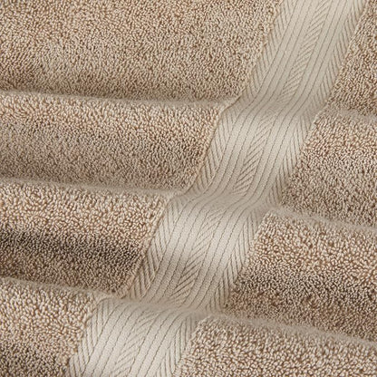 Amazon Basics Fade-Resistant 100% Cotton Bath Towel, Machine Washable, 30"x54", Taupe, 2-Pack