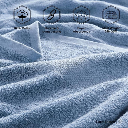 LANE LINEN Large Bath Sheet Soft Absorbent Quick Dry 4 Pack - Allure | Extra Large Bath Towels - Ring-Spun Durability, Generously Sized, Oversized & Roomy, Lightweight & Breathable