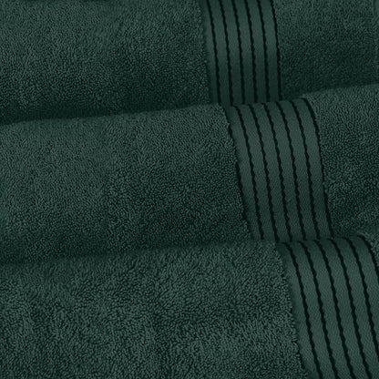 Elegant Comfort Premium Turkish Cotton 2 Pack Bath Towel Set - 27 x 54 inch, Luxurious Hotel Spa Quality 100% Turkish Cotton 2PC Bath Towel Set - Highly Absorbent - Soft Bathroom Towels, Hunter Green
