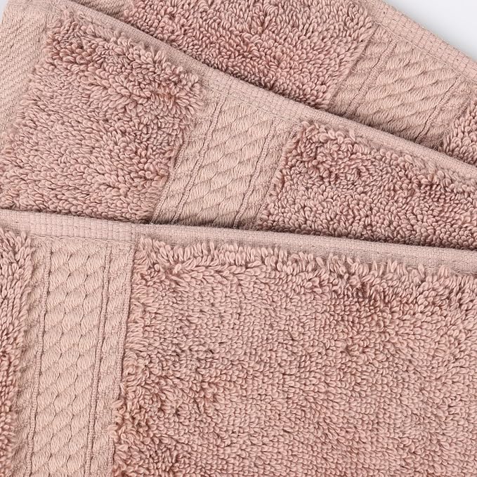 Superior Egyptian Cotton 800 GSM Plush Absorbent, 9 Piece Set, Muted Mauve | Quick Dry, Soft Luxury Towel Set, Bath Essentials, Guest Bath, Spa, 3 Bath, 3 Hand, 3 Face Towel, Madeline Towels