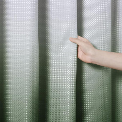 Shower Curtain 78 inches Long for Bathroom 1 Panel Olive Green | Ombre Waffle, Shower Curtains with Hook, Water Repellent, Boho Farmhouse, Simple Modern Bath Decor, Machine Washable, 78x78