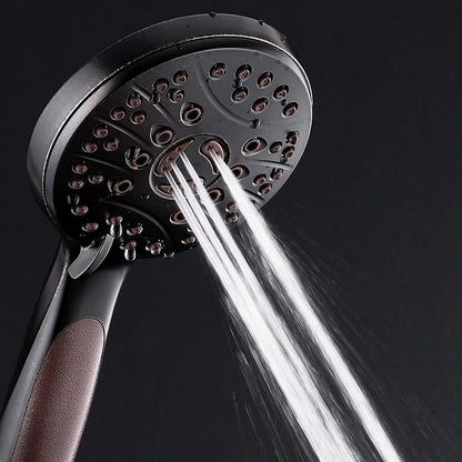 for California - High Pressure 6-setting Luxury Handheld Shower Head, 6 Ft Stainless Steel Hose, Anti Clog Jets, Anti Slip Grip, Top US Brand, Extra Wall Bracket - Oil Rubbed Bronze Finish