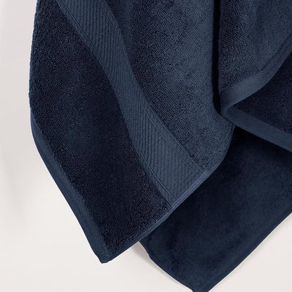 SUPERIOR Egyptian Cotton Plush & Absorbent, Bath Towel Set of 2, Navy Blue | Quick Dry, Soft Luxury Towel Set, Bath Essentials for Bathroom, Guest Bath, Spa, 2 Piece Bath, Madeline Towels
