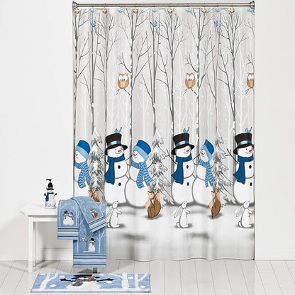SKL Home Christmas Winter Friends Snowman Soap/Lotion Dispenser, Blue | For use in the bathroom, kitchen or bar. Coordinates with SKL Home Winter Friends and Glitz & Glam bath collections.