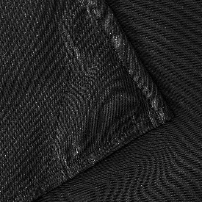 N&Y HOME Fabric Shower Curtain or Liner with Weighted Magnets - Hotel Quality Opaque Black Shower Curtain for Bathroom, Machine Washable, Water Repellent - Black, 72x72 (Pack of 2)