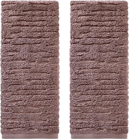 SKL Home CloudSoft Hand Towel Set, 2-Piece, 100% Cotton Luxury, Soft Plum | Premium spa-level quality. 600 GSM weight. Ultra plush & absorbent. For use in the bathroom, kitchen, bar or any sink space.