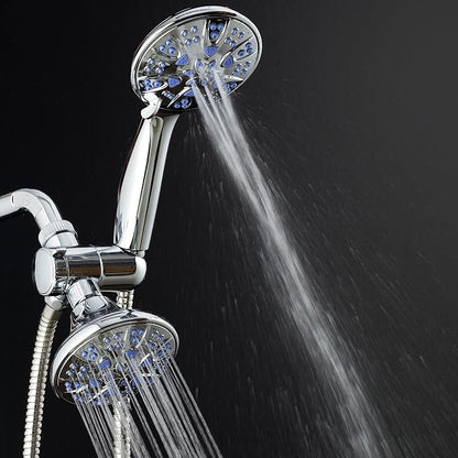 AquaDance 5525 Antimicrobial 30-Setting Shower Combo, Soft Purple, 4"