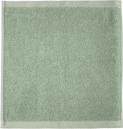 Amazon basics cotton washcloths, Lightweight quick-dry, 12" x 12", 12-pack, seafoam green