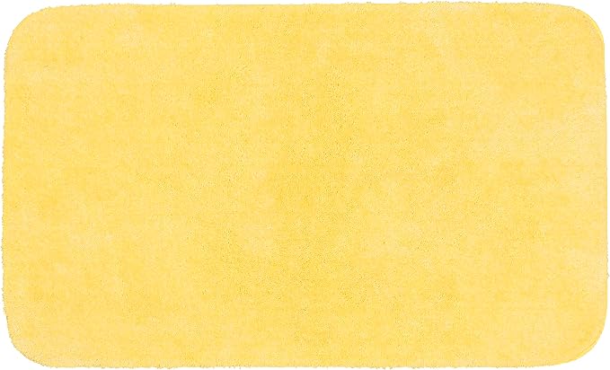 Garland Rug Traditional Nylon Washable Rubber Ducky Yellow 30" X 50" Bath Rug - Soft, Absorbent, and Stylish for Your Bathroom