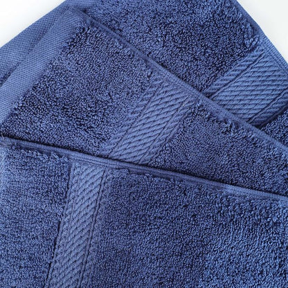 Superior Egyptian Cotton 800 GSM Plush & Absorbent, 9 Piece Set, Navy Blue | Quick Dry, Soft Luxury Towel Set, Bath Essentials, Guest Bath, Spa, 3 Bath, 3 Hand, 3 Face Towel, Madeline Towels