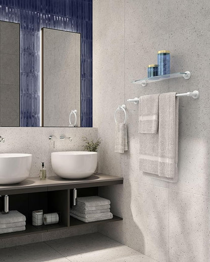 Gatco 5485 Locke Single Robe Hook, Wall Mounted Hook for Bathroom Towels & Robes, Matte White