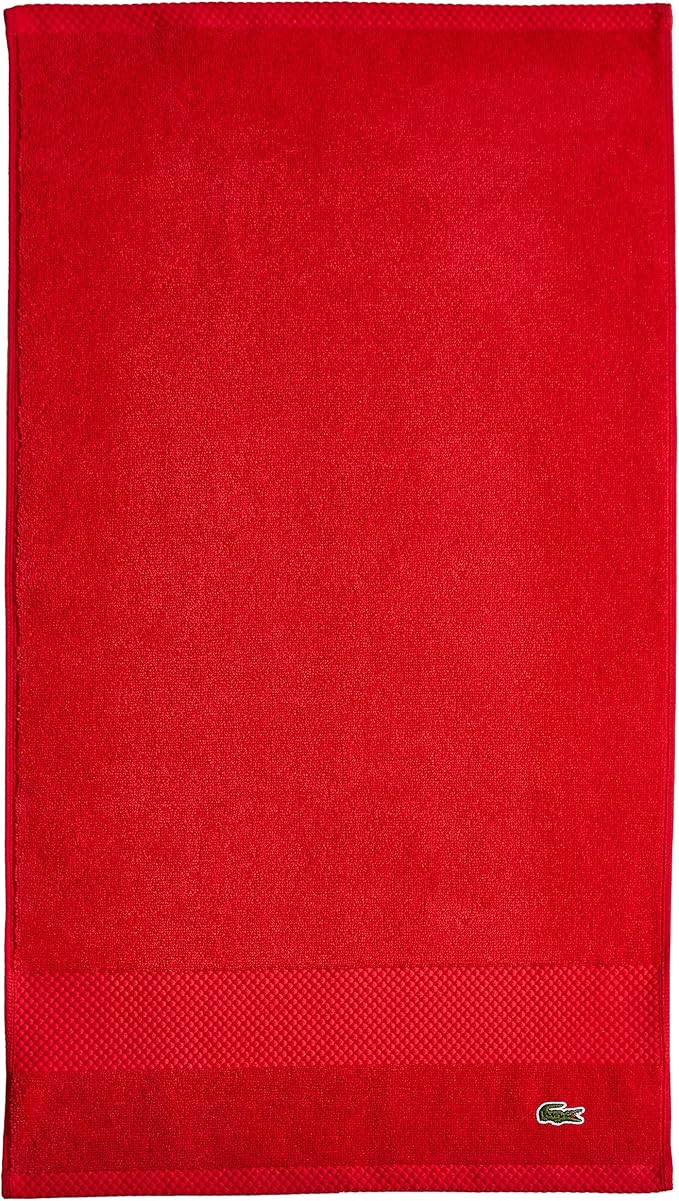 Lacoste Heritage 100% Supima Cotton Hand Towel, Formula One, 16" x 30" – Highly Absorbent & Quick Drying, Premium Super Soft Bath Towel, Bathroom Essential, Gift for All Occasions, Machine Washable