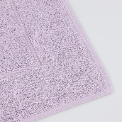 Superior 100% Cotton Bathmat Set, Bath Mats, Bathroom Decor, Shower, Bathtub Essentials, Home Accessories, Small Washable Rug, No Backing, Heavyweight, Nora Collection, Set of 2, 22" x 35", Purple