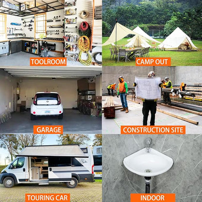 Small Bathroom Sink Wall Mount Bathroom Corner Sink, Triangular wash basin No-Drill Installation Self-Adhesive 12 x 12 Inch with 1.26 Inch Faucet Hole, Mini Rv sink Plastic Sink for Home, Dorm, Garage